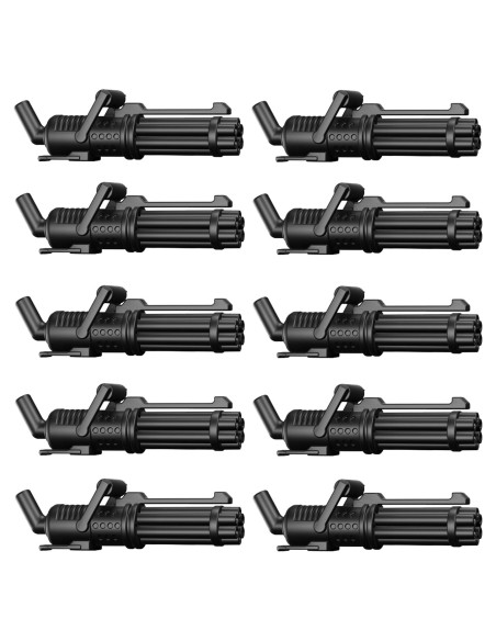 Paquete de 10 Blasters Minigun Z6 BrickTactical para Minifiguras