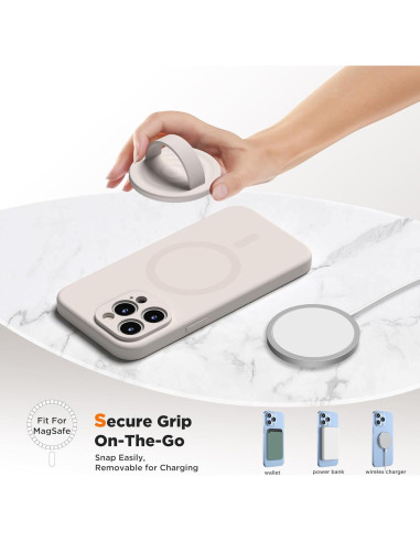 Agarradera Magnética HSAOHD para Teléfono - Silicona Piedra