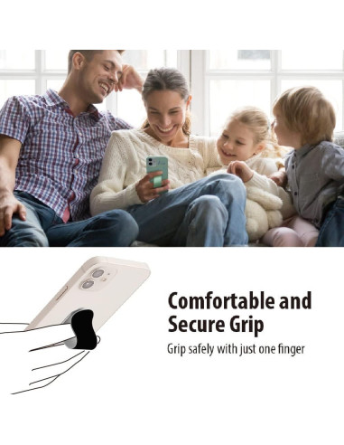 Agarre para Dedo de Teléfono Momostick Flatstick Naranja Mate