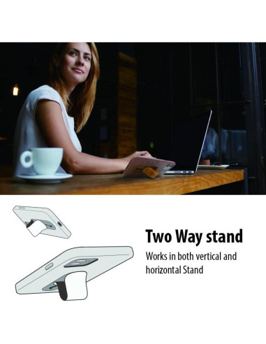 Agarre para Dedo de Teléfono Momostick Flatstick Naranja Mate