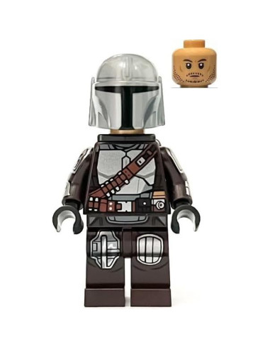 Minifigura LEGO Star Wars Mandaloriano Din Djarin con Sable Oscuro