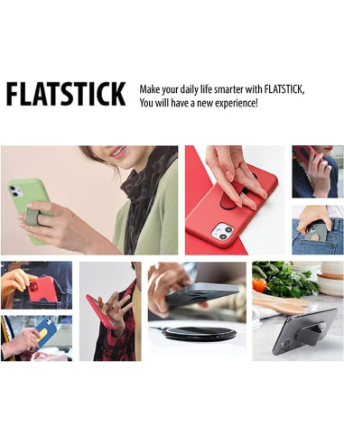 Agarre para Dedo de Teléfono Momostick Flatstick Naranja Mate