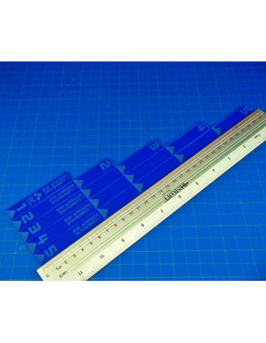 Conjunto de Reglas de Movimiento LITKO para Star Wars: Armada - 5 Piezas Azul Fluorescente