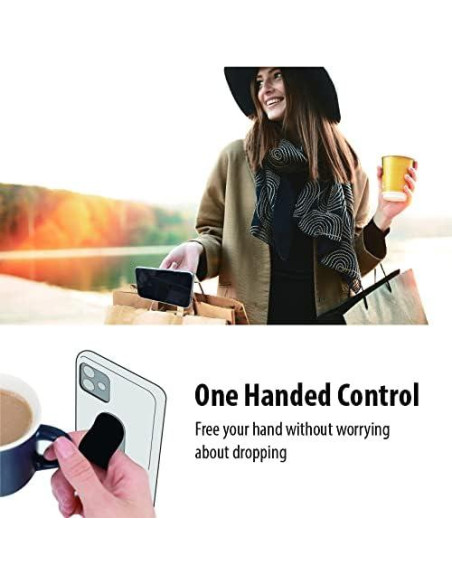 Agarre para Dedo de Teléfono Momostick Flatstick Naranja Mate