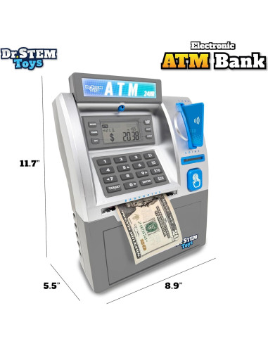 Alcancía Electrónica Dr. Juguetes STEM - Contador de Monedas y Billetes