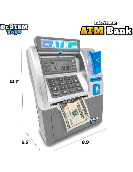 Alcancía Electrónica Dr. Juguetes STEM - Contador de Monedas y Billetes