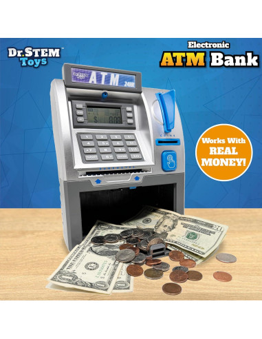 Alcancía Electrónica Dr. Juguetes STEM - Contador de Monedas y Billetes