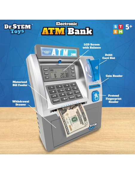 Alcancía Electrónica Dr. Juguetes STEM - Contador de Monedas y Billetes