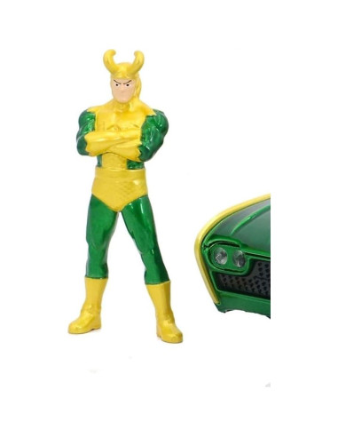 Coche Die-Cast Jada Toys Ford Thunderbird 1963 con Figura de Loki