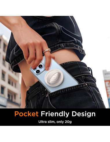 Agarradera Magnética HSAOHD para Teléfono - Silicona Piedra