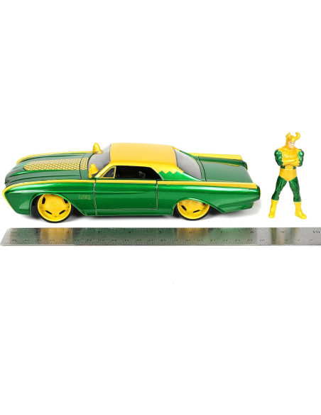 Coche Die-Cast Jada Toys Ford Thunderbird 1963 con Figura de Loki