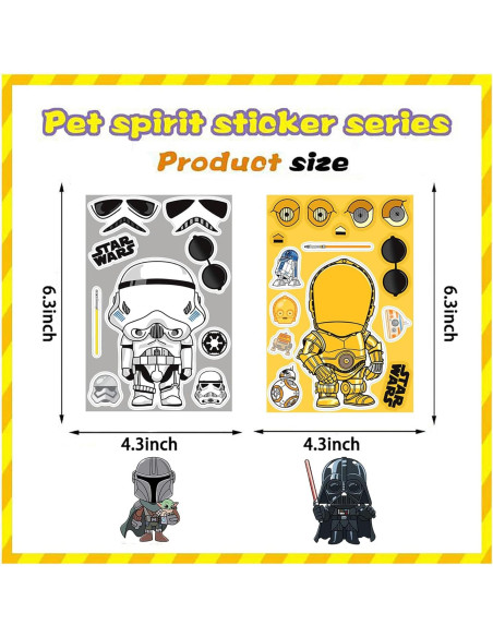 Stickers Haz una Cara Star Wars LHST - 24 Hojas 10.9x16cm