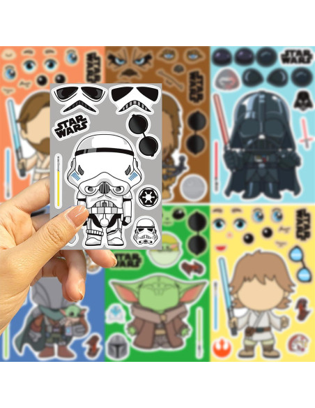 Stickers Haz una Cara Star Wars LHST - 24 Hojas 10.9x16cm