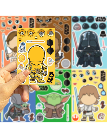 Stickers Haz una Cara Star Wars LHST - 24 Hojas 10.9x16cm