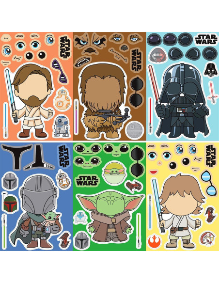 Stickers Haz una Cara Star Wars LHST - 24 Hojas 10.9x16cm
