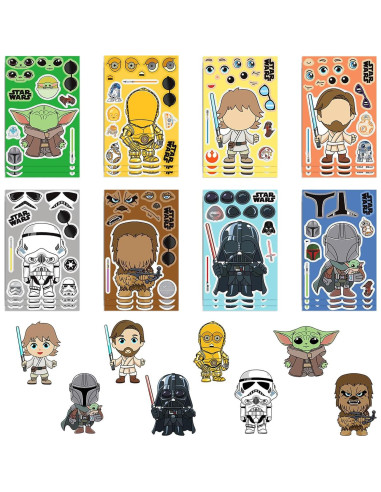 Stickers Haz una Cara Star Wars LHST - 24 Hojas 10.9x16cm