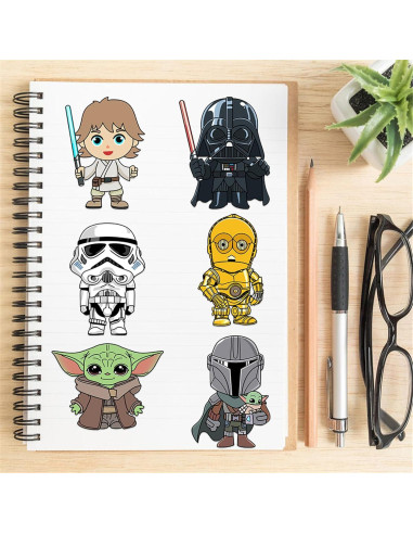 Stickers Haz una Cara Star Wars LHST - 24 Hojas 10.9x16cm