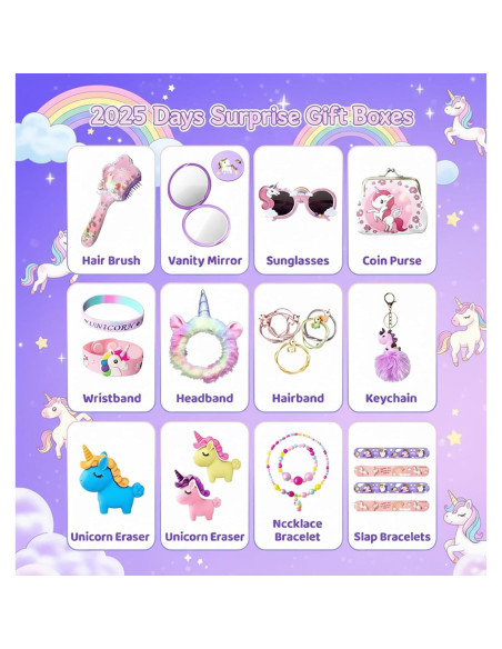 Calendario de Adviento 2025 Unicornio Sonroi - 24 Sorpresas