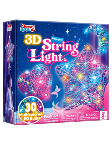 Kit de Arte en Hilo 3D Klever Kits con 30 Bombillas LED