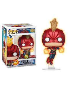 Figura de Vinilo Pop! Captain Marvel Brilla en la Oscuridad