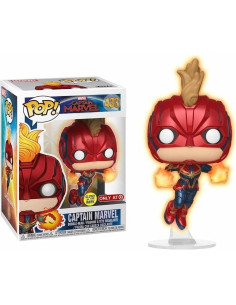 Figura de Vinilo Pop! Captain Marvel Brilla en la Oscuridad 2