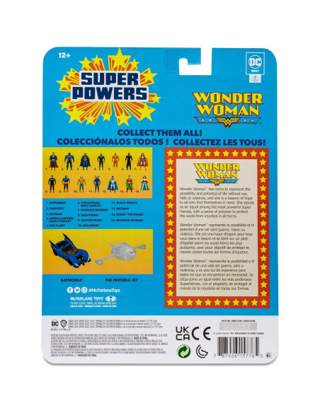 Figura de acción Mujer Maravilla 10 cm McFarlane Toys DC Super Powers