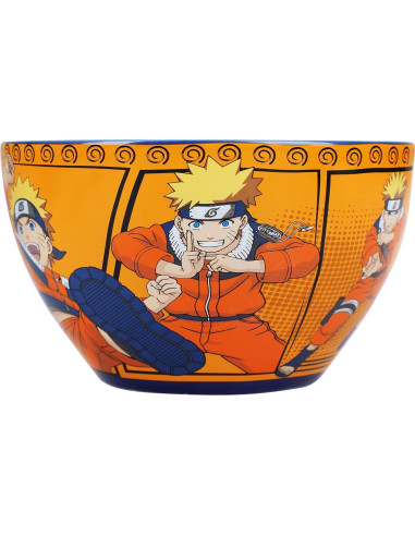 Tazón de Cerámica Bioworld Naruto con Palillos - 10 cm