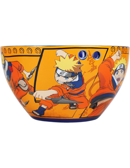 Tazón de Cerámica Bioworld Naruto con Palillos - 10 cm
