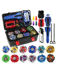 Conjunto de Tops de Batalla Gyro Burst 12 con Lanzadores y Caja