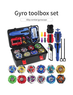 Conjunto de Tops de Batalla Gyro Burst 12 con Lanzadores y Caja 2