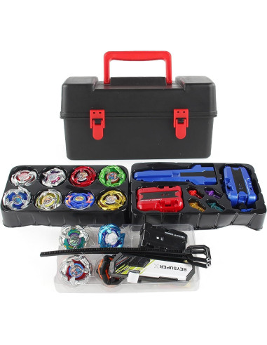 Conjunto de Tops de Batalla Gyro Burst 12 con Lanzadores y Caja