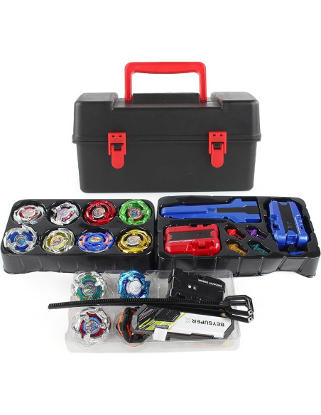 Conjunto de Tops de Batalla Gyro Burst 12 con Lanzadores y Caja Conjunto de Tops de Batalla Gyro Burst 12 con Lanzadores y Caja