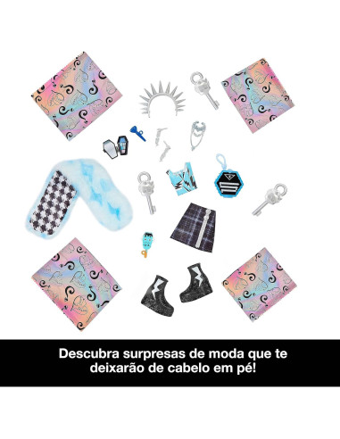 Muñeca Frankie Stein Skulltimate Secrets Fearidescent con Armario