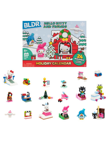 Calendario de Adviento BLDR Hello Kitty 2025 - 8 Minifiguras y 16 Regalos