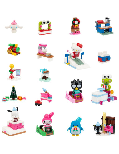 Calendario de Adviento BLDR Hello Kitty 2025 - 8 Minifiguras y 16 Regalos