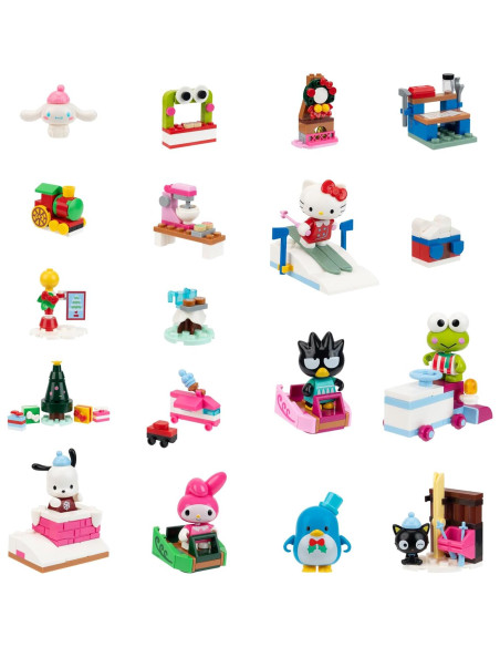 Calendario de Adviento BLDR Hello Kitty 2025 - 8 Minifiguras y 16 Regalos