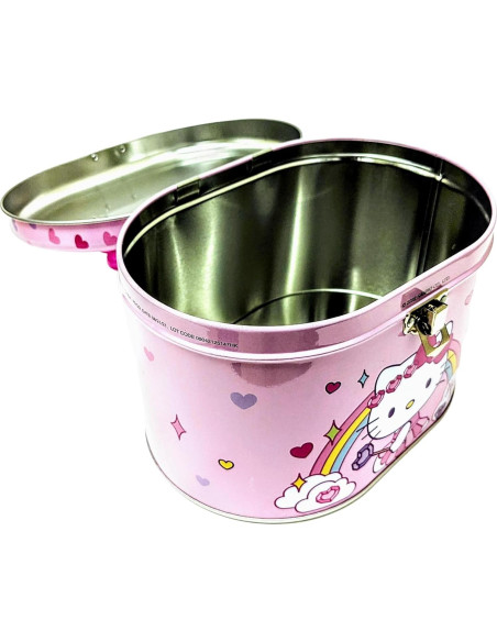 Tote Ovalado Hello Kitty con Mango de Perlas - Rosa y Blanco