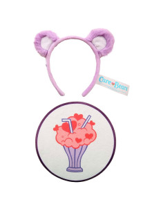 Kit de disfraz Share Bear con diadema y parche planchable