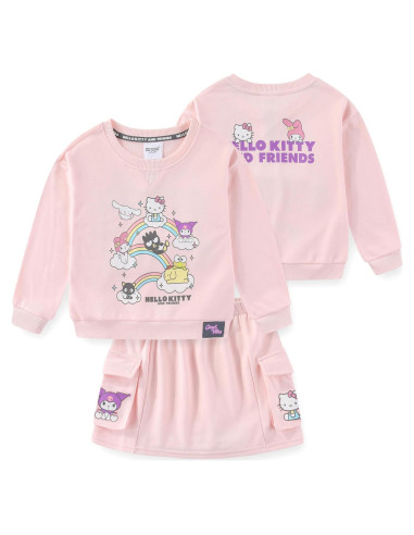 Conjunto Sudadera y Falda Skort Hello Kitty Niñas Grandes