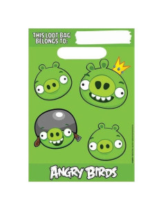 Bolsas de Regalo Angry Birds American Greetings 8 Unidades 16.5x23.5cm