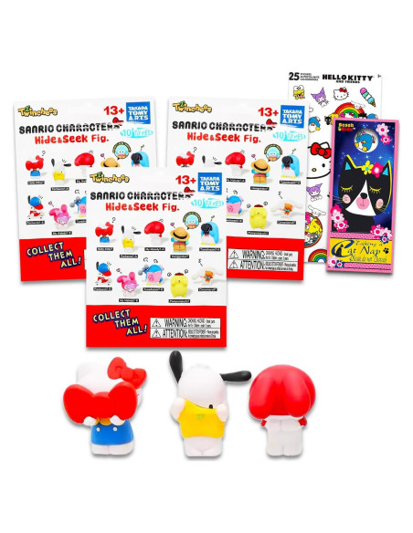 Conjunto de Figuras Coleccionables Sanrio - 3 Bolsas Sorpresa