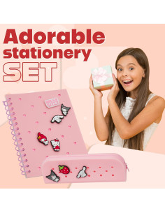 Set de Papelería Hello Kitty A5 con Estuche y Notas Adhesivas 2