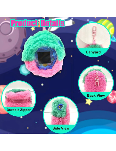 Funda de Felpa Rosa para Tamagotchi Paradise - Estuche Protector