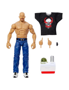 Figura de Acción WWE Elite Mattel Steve Austin 15 cm con Accesorios