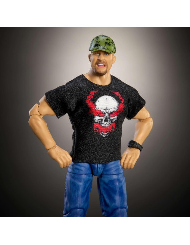 Figura de Acción WWE Elite Mattel Steve Austin 15 cm con Accesorios