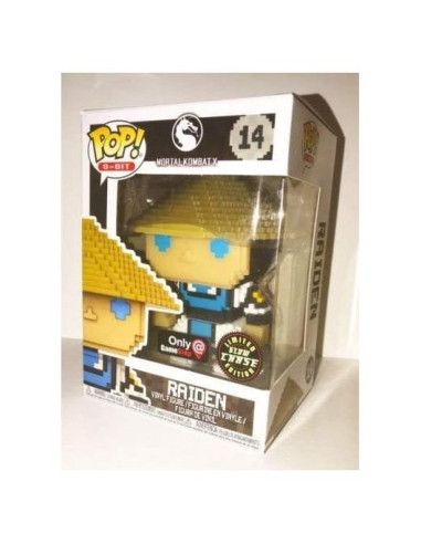 Funko Pop! 8-Bit Raiden Mortal Kombat Brilla en la Oscuridad