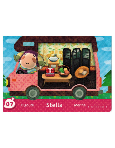 Tarjeta Amiibo Stella 07/50 Animal Crossing New Leaf USA