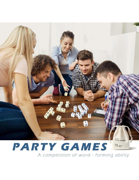 Juego de Dados de Palabras COHHFWPD - 15 Dados Amarillos