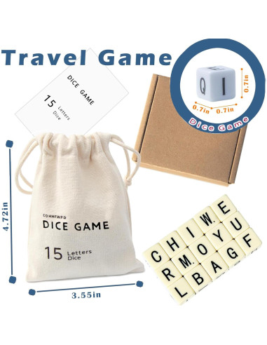 Juego de Dados de Palabras COHHFWPD - 15 Dados Amarillos