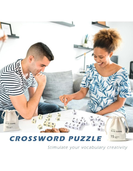 Juego de Dados de Palabras COHHFWPD - 15 Dados Amarillos